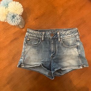 American Eagle High-Rise Shortie Jean Shorts
